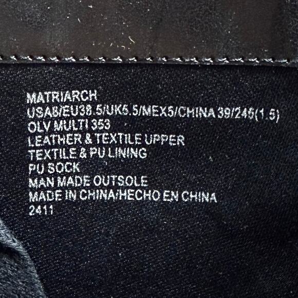 NIB Steve Madden Matriarch Leather Mixed Media Ankle Combat Boots Olive Multi 8M - Picture 8 of 10